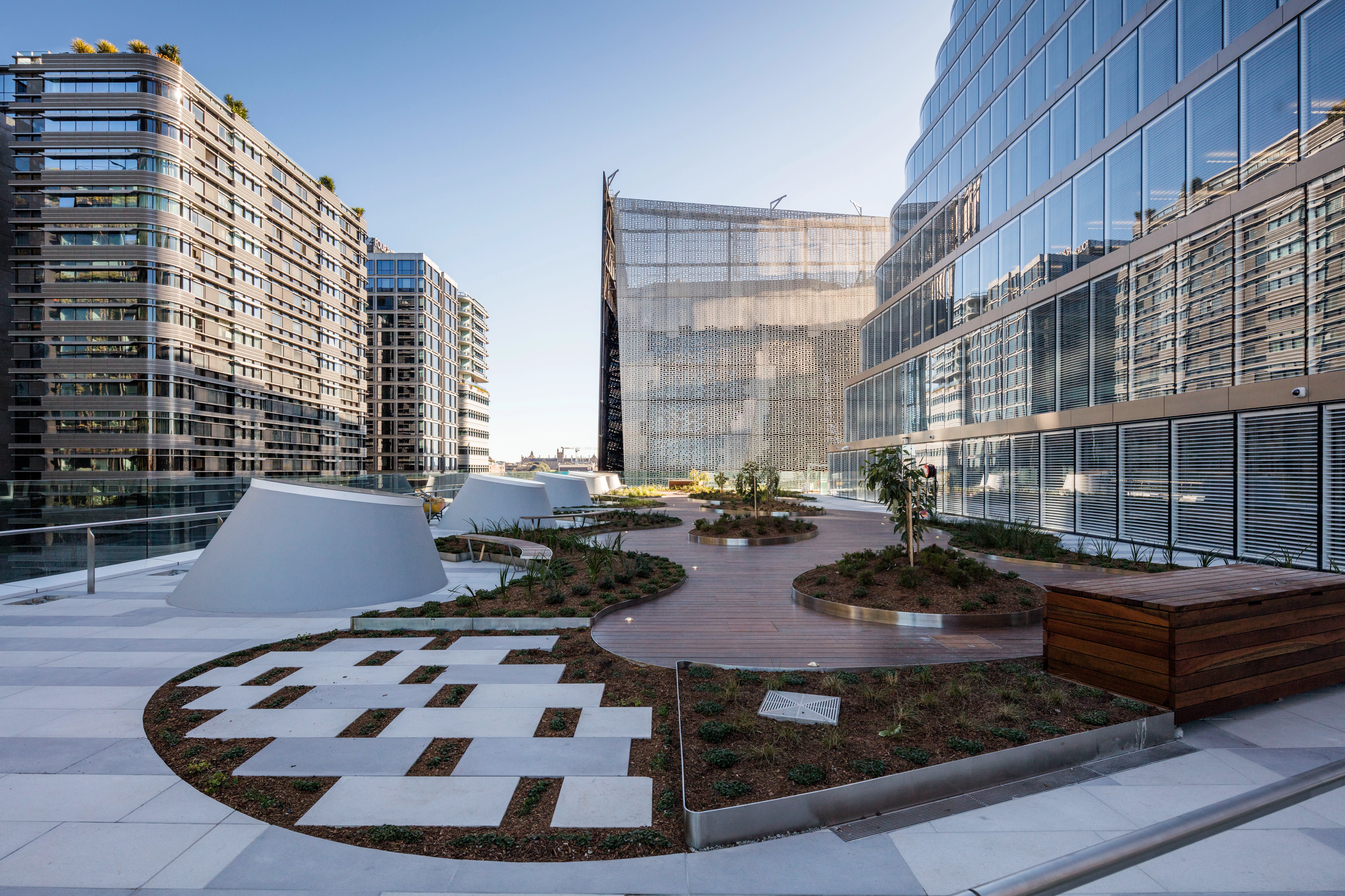 Ein Außenbereich des Campus der University of Technology Sydney