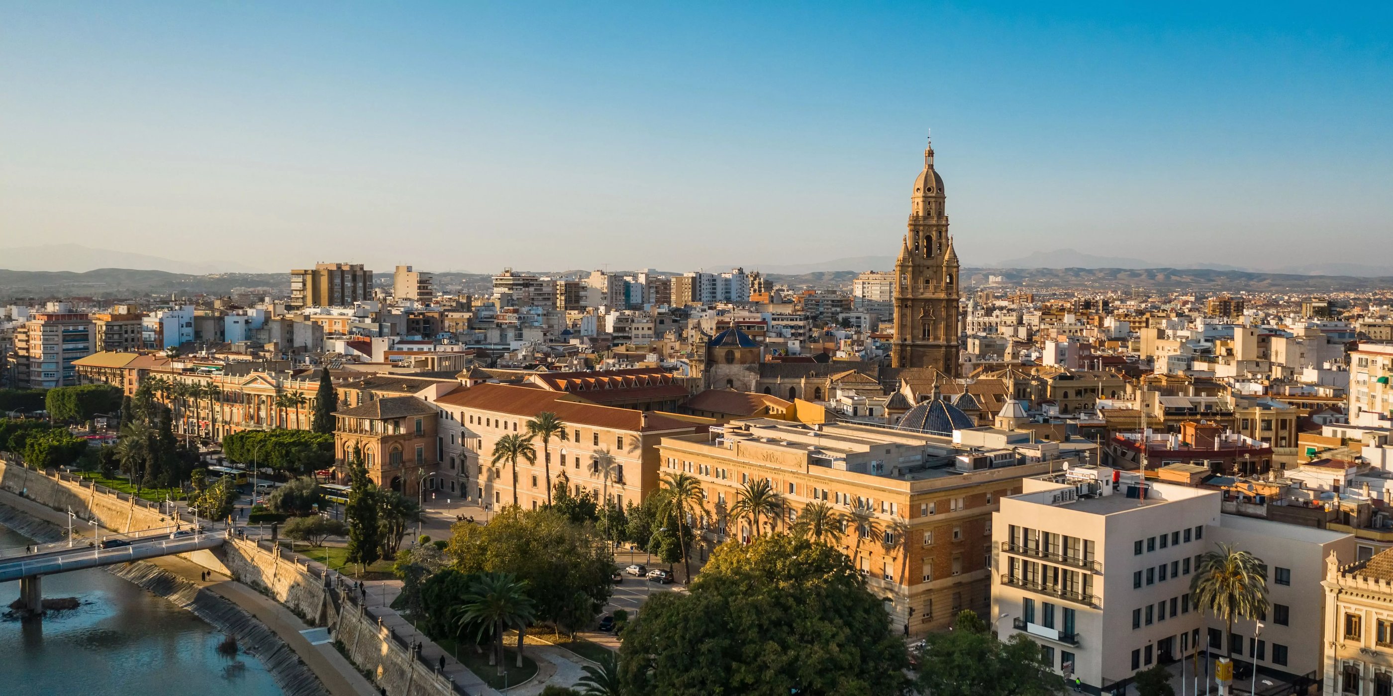 Die Aussicht auf die Stadt Murcia in Spanien
