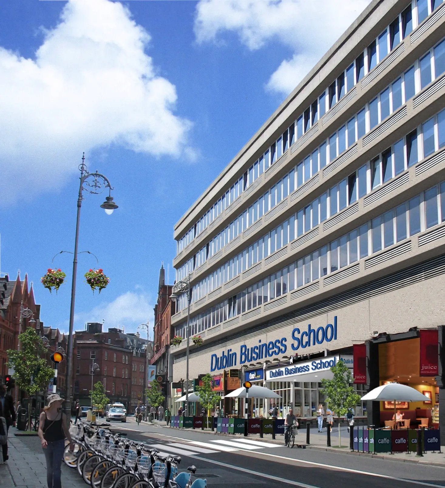 Das Universitätsgebäude der Dublin Business School