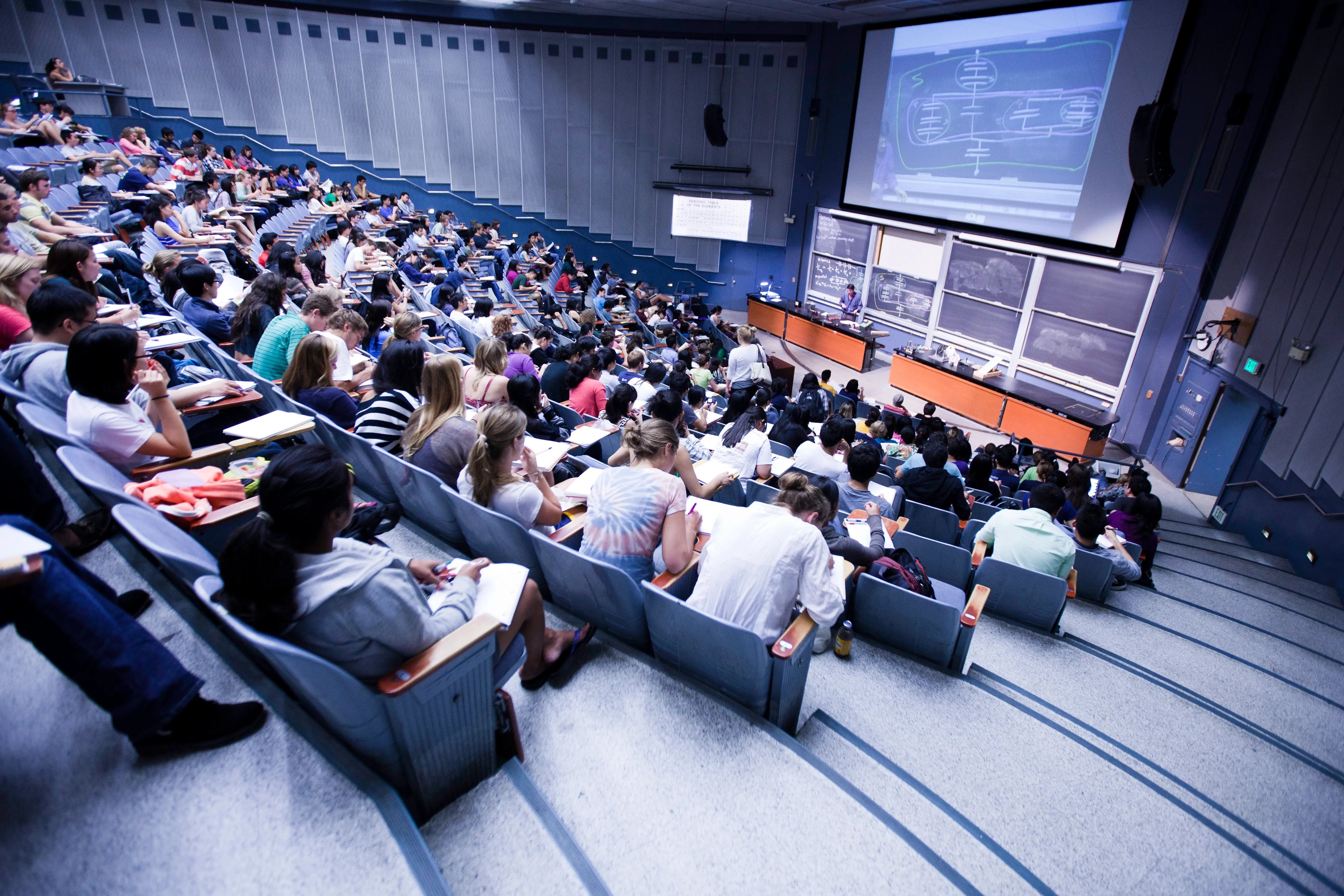 Hörsaal mit Studierenden der University of California, Berkeley
