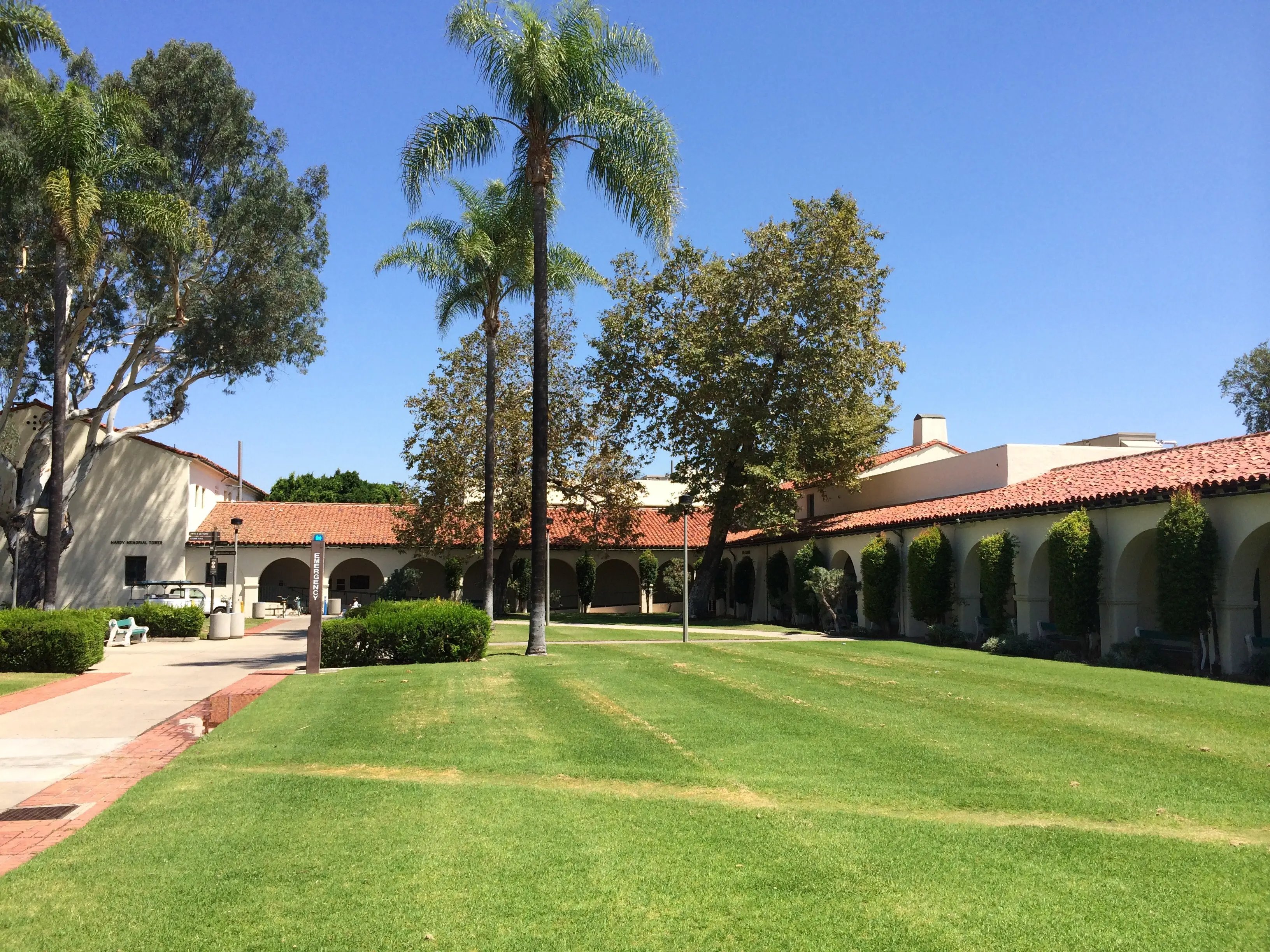 Der grüne Vorgarten der San Diego State University