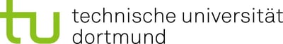Das Logo der Technischen Universität Dortmund, mit einem grünen "tu" Symbol und schwarzem Schriftzug.